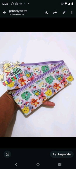 Estojo Slim Personalizado Pokémon Tam: 19x7