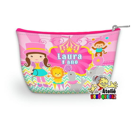 Necessaire Personalizada Circo Rosa