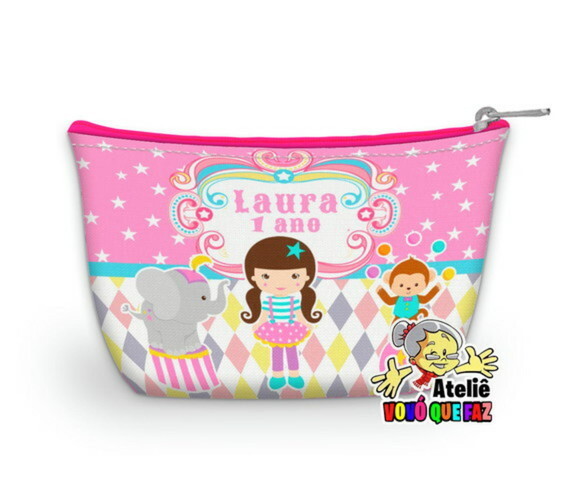 Necessaire Personalizada Circo Rosa