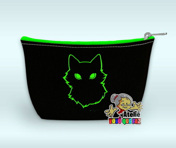 Necessaire Personalizada Gatinho Neon