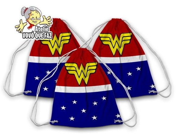 Sacochila Personalizada Mulher Maravilha
