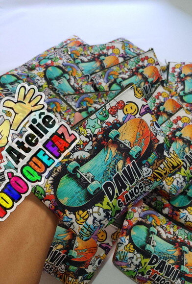 10 Necessaire Personalizada Skate Mais Dif de Frete