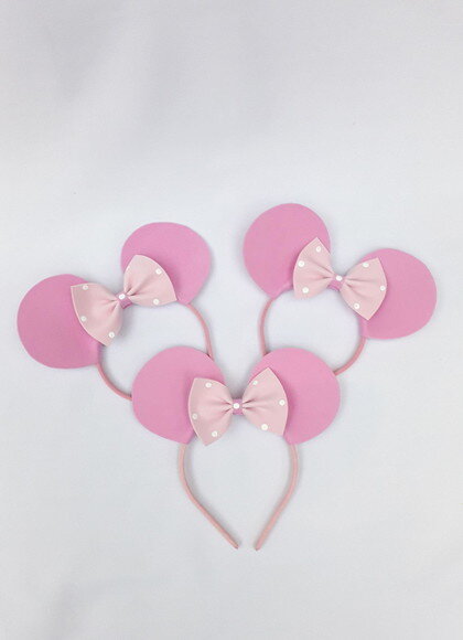 10 Tiaras Orelhas Minnie em Eva Rosa