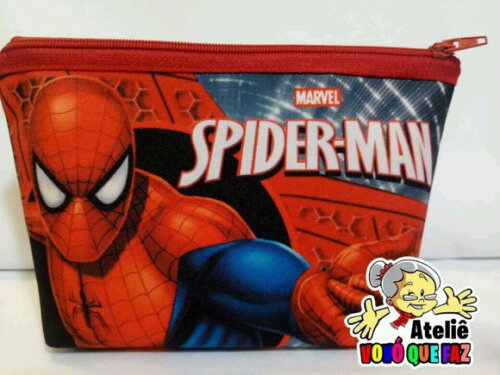 30 Necessaire Personalizada Spider Man (faço Outros)