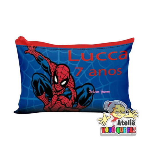 50 Necessaire Personalizada Homem Aranha (faço Outros)