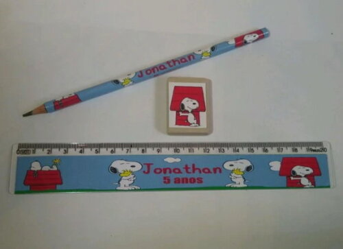 50 Kit Lápis,régua e Borracha Personalizado Snoopy & Charlie