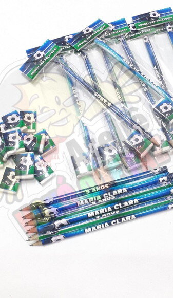 75 Lapis com Borracha Personalizado Futebol