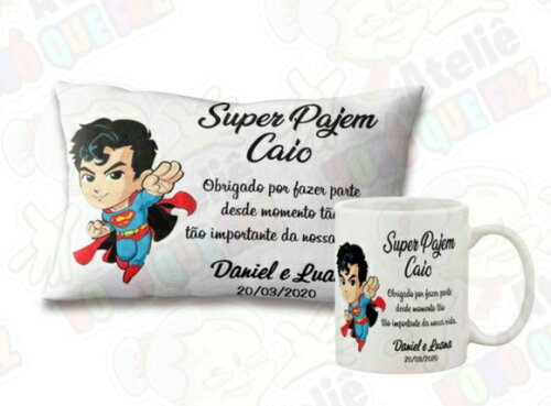 Almofada e Caneca Personalizado Dama ou Pajem