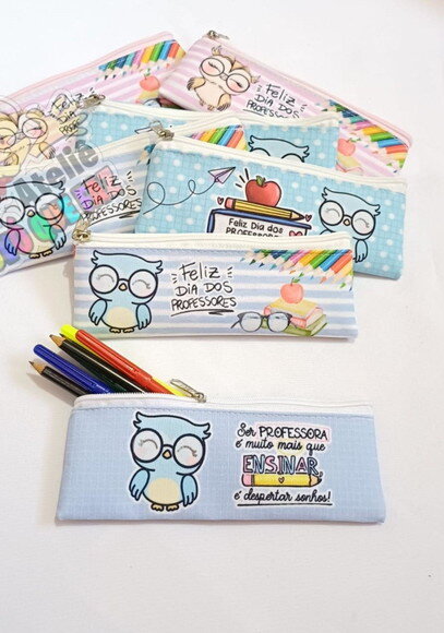 Estojo Slim Personalizado Dia dos Professores Tam: 19x7