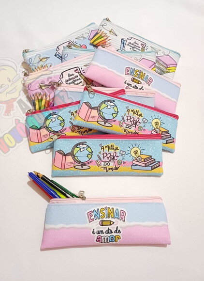 Estojo Slim Personalizado Dia dos Professores Tam: 19x7