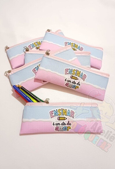 Estojo Slim Personalizado Dia dos Professores Tam: 19x7