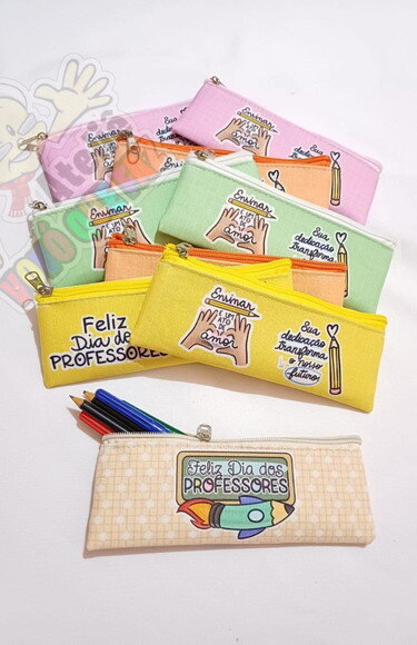 Estojo Slim Personalizado Dia dos Professores Tam: 19x7
