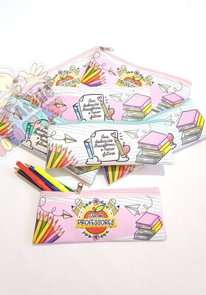 Estojo Slim Personalizado Dia dos Professores Tam: 19x7