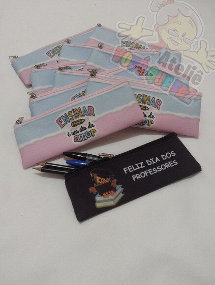 Estojo Slim Personalizado Dia dos Professores Tam: 19x7