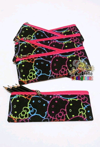 Estojo Slim Personalizado Hello Kitty Tam; 19x7