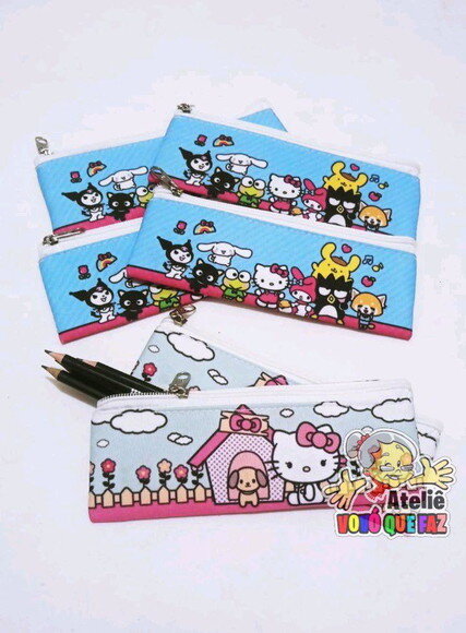 Estojo Slim Personalizado Hello Kitty Tam; 19x7
