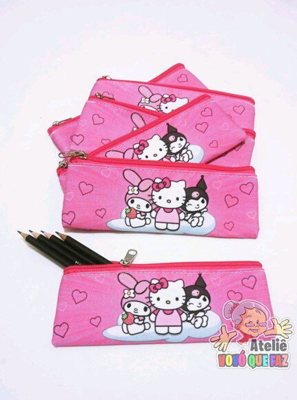 Estojo Slim Personalizado Hello Kitty Tam; 19x7