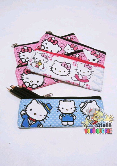 Estojo Slim Personalizado Hello Kitty Tam; 19x7