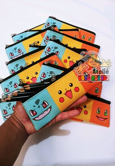 Estojo Slim Personalizado Pokémon Tam: 19x7