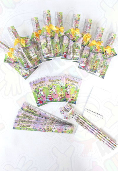 Kit Bloquinho,lapis,régua,borracha e Apontador Personalizado