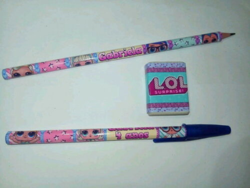 Lápis, Caneta e Borracha Personalizado