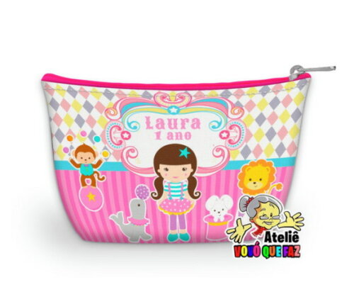 Necessaire Personalizada Circo Rosa