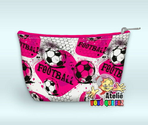 Necessaire Personalizada Futebol Menina