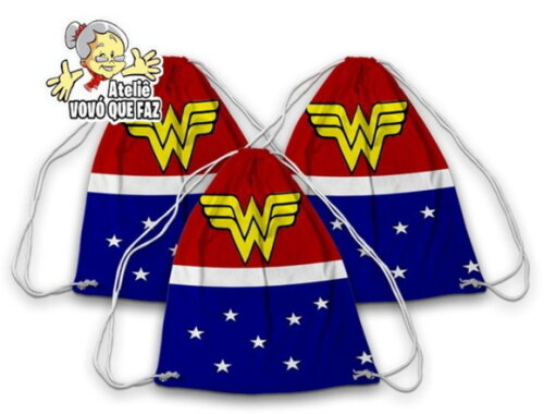Sacochila Personalizada Mulher Maravilha