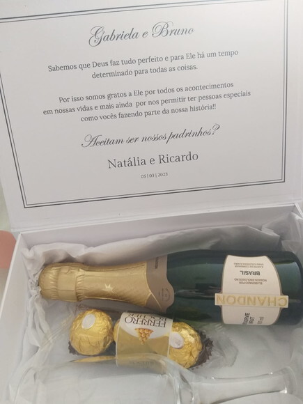 Caixa Convite Padrinhos