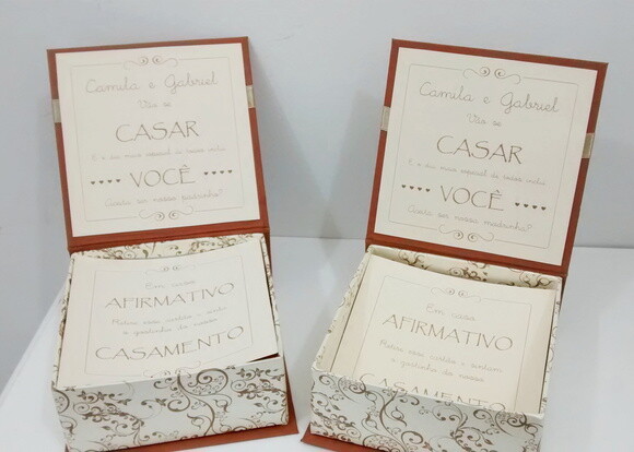 Caixa Convite Padrinhos
