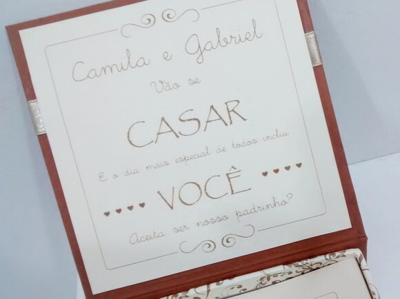 Caixa Convite Padrinhos
