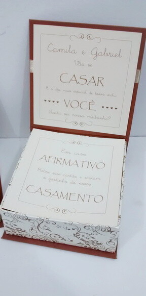 Caixa Convite Padrinhos