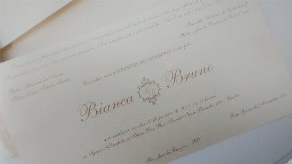 Convite Casamento Janela Longo