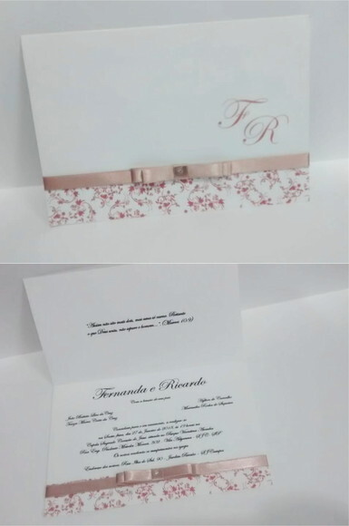 Convite Casamento Rosê