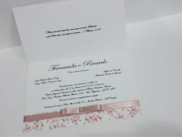 Convite Casamento Rosê