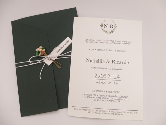 Convite Casamento Verde
