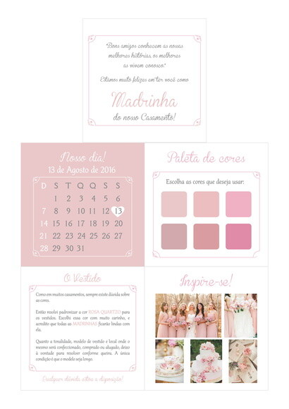 Convite para Padrinhos de Casamento
