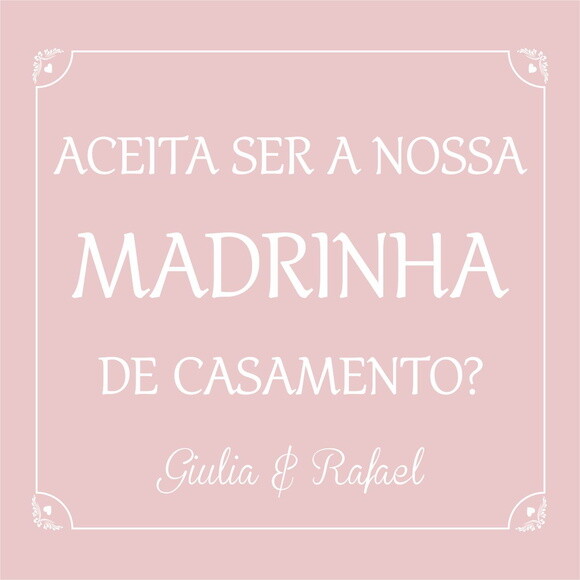 Convite para Padrinhos de Casamento