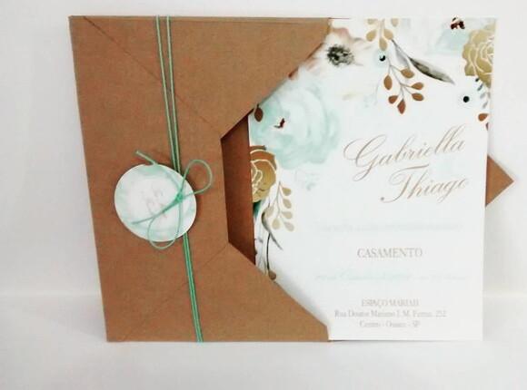 Convite Rustico Aquarela 1