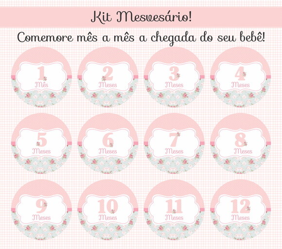 Kit de Adesivo Mesversário