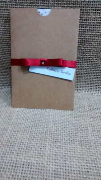 Mini Convite Casamento Rustico