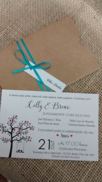 Mini Convite Amor perfeito