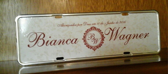 Placa de carro personalizado