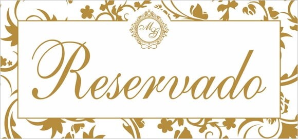 Placa de Reservado - Arte Digital