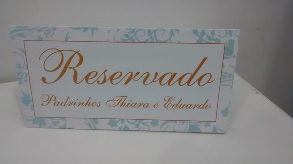 Placa Reservado Mesa