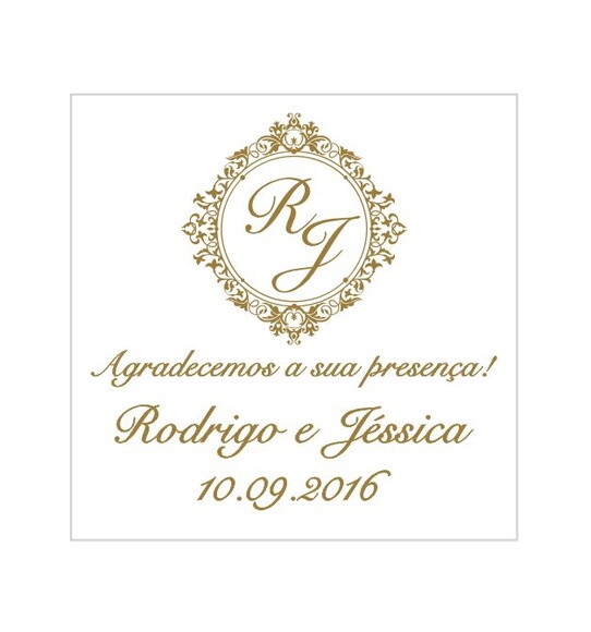 Tag Casamento c/ monograma