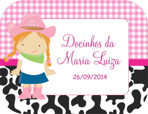 Adesivo Marmitinha - Fazendinha rosa