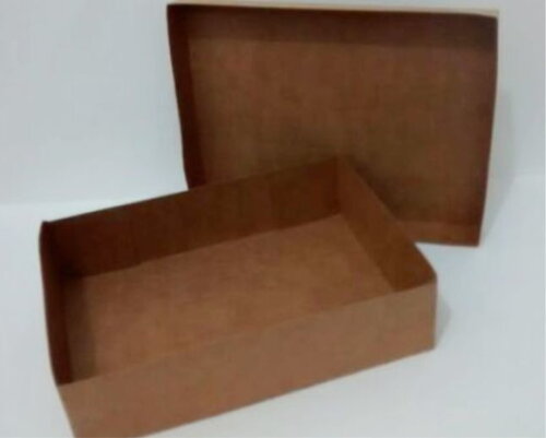 Caixa em papel kraft 21x14x5 cm