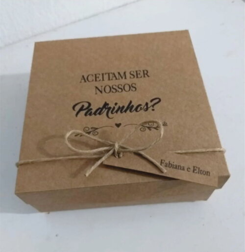 Caixa Padrinhos Personalizada