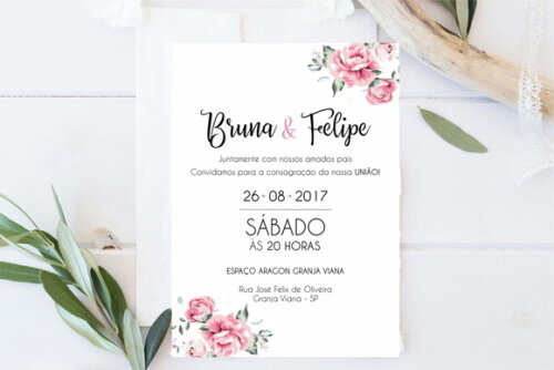 Convite Casamento Arte Digital